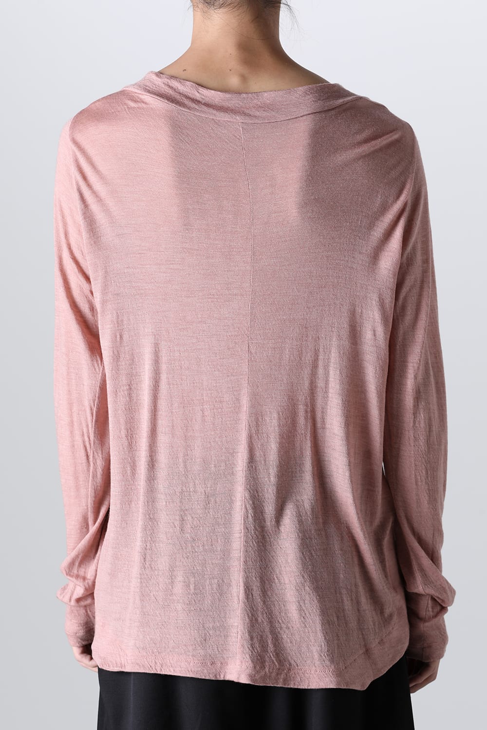 Edge Seamed Off-neck Cutsewn Pink