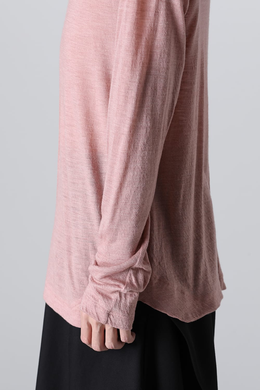 Edge Seamed Off-neck Cutsewn Pink