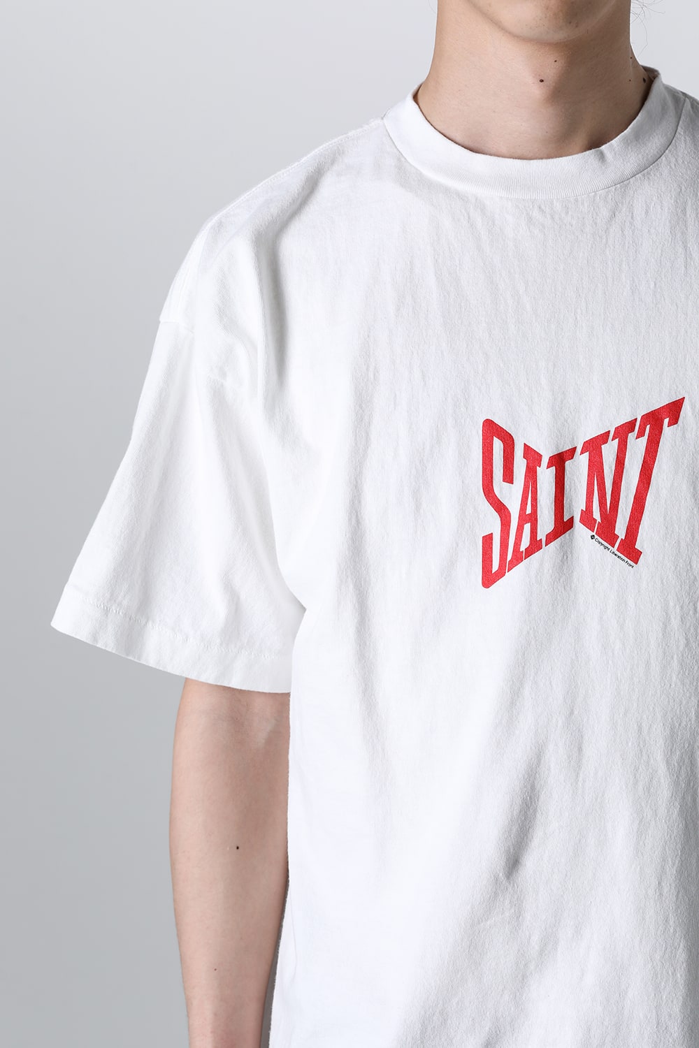 RIBON SAINT Short sleeve T-shirt White × Red