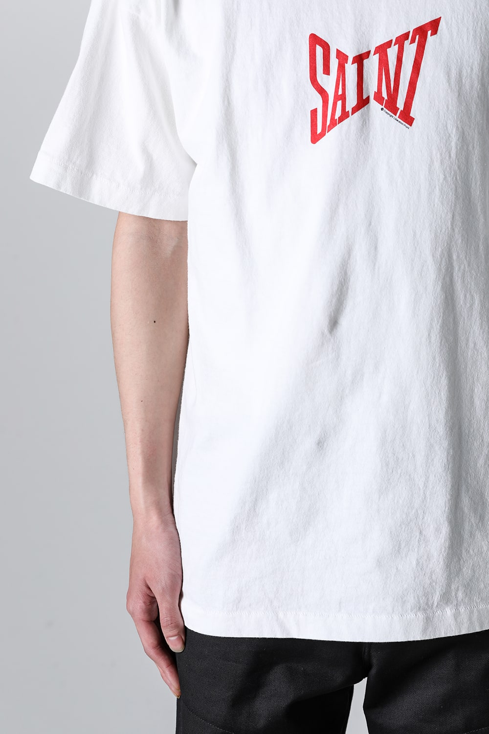 RIBON SAINT Short sleeve T-shirt White × Red
