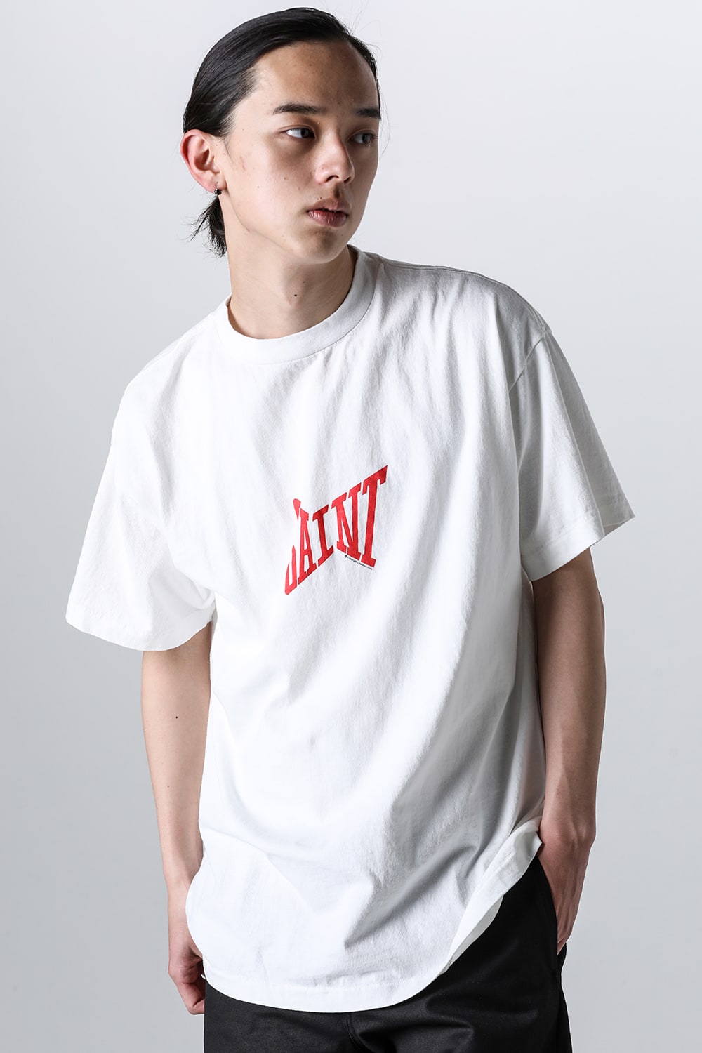 RIBON SAINT Short sleeve T-shirt White × Red
