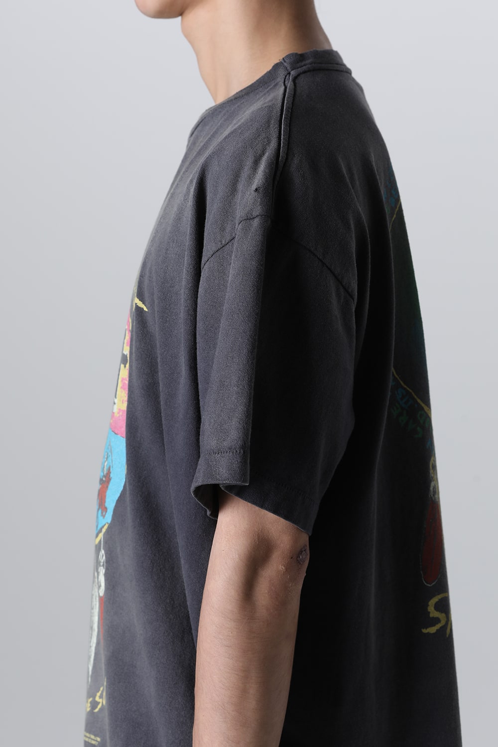 LASTMAN × SAINT Mxxxxxx HOLY GHOST Short sleeve T-shirt