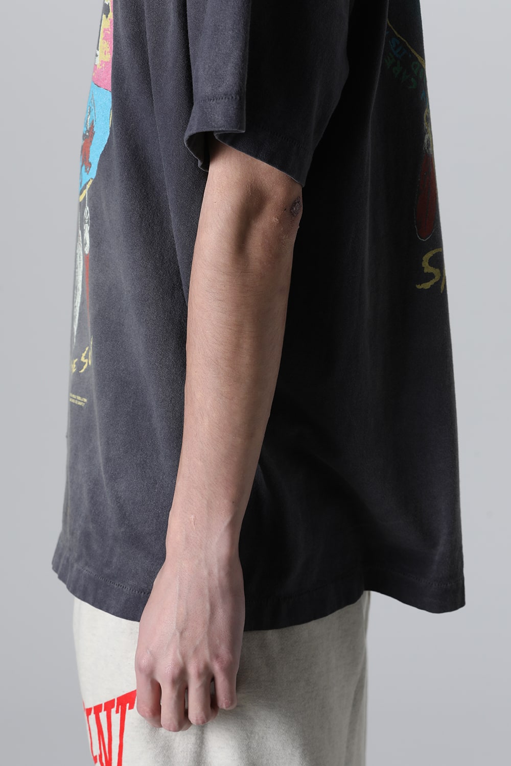 LASTMAN × SAINT Mxxxxxx HOLY GHOST Short sleeve T-shirt