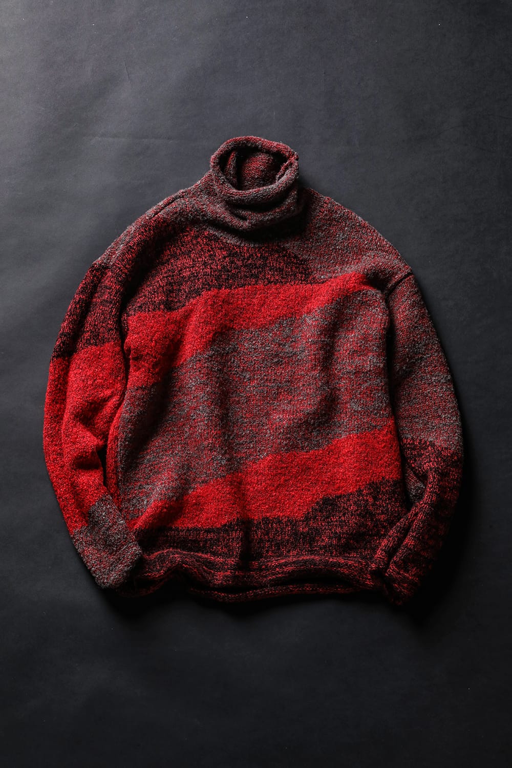 Reversible Grunge Sweater Red