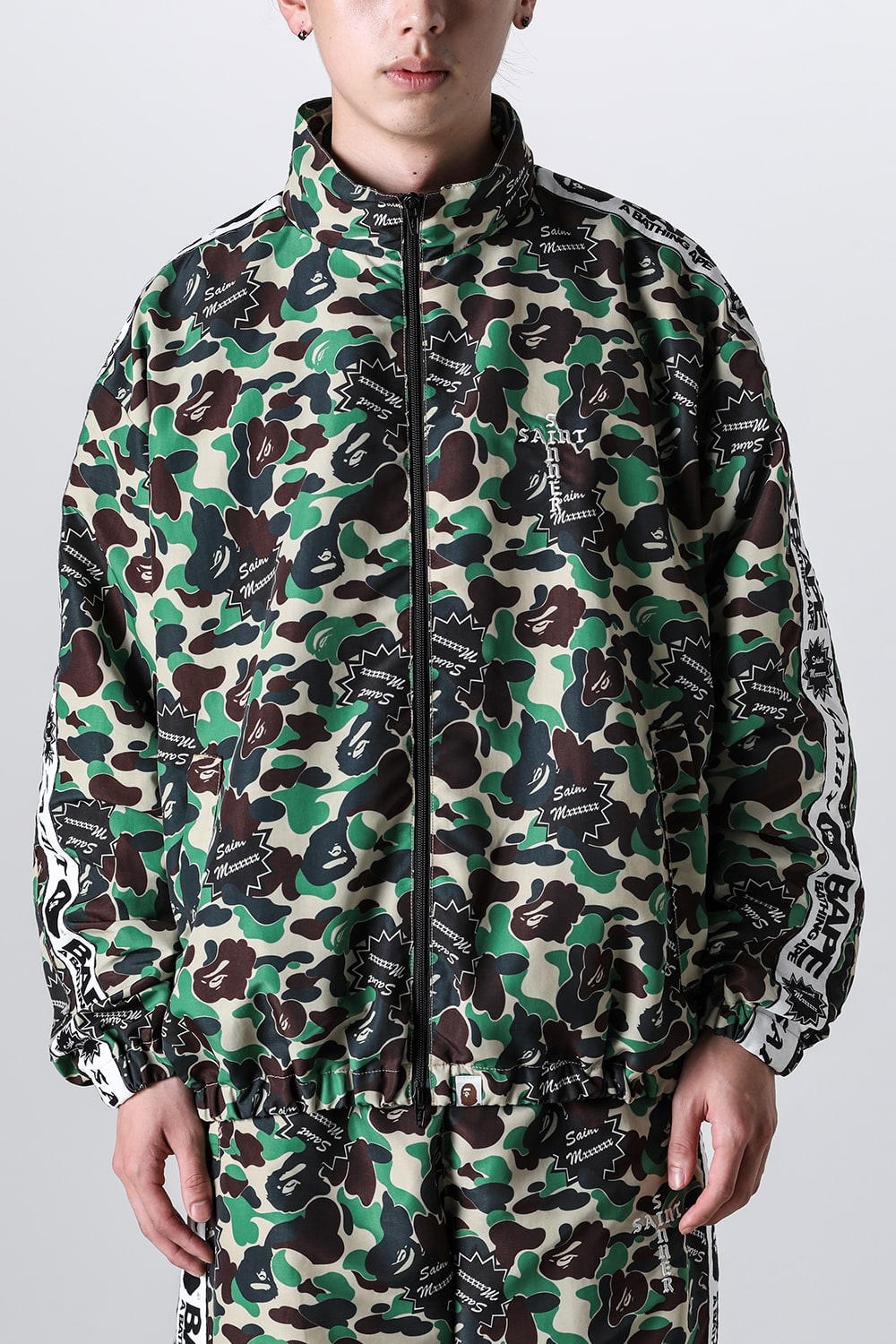 A BATHING APE® × SAINT Mxxxxxx STAPE Track Jacket