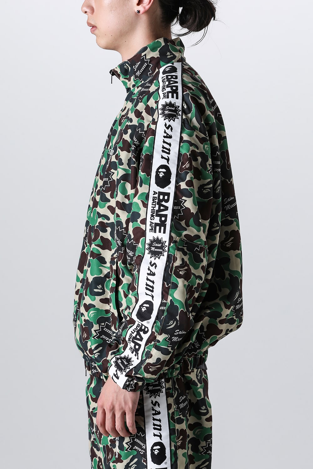 A BATHING APE® × SAINT Mxxxxxx STAPE Track Jacket