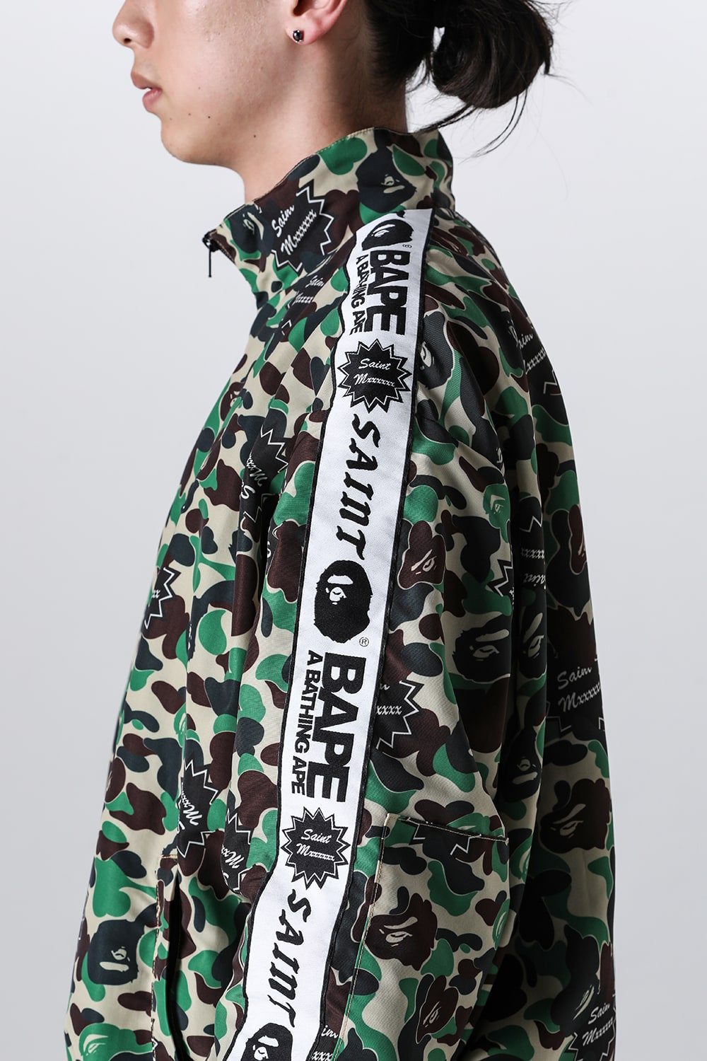 A BATHING APE® × SAINT Mxxxxxx STAPE Track Jacket