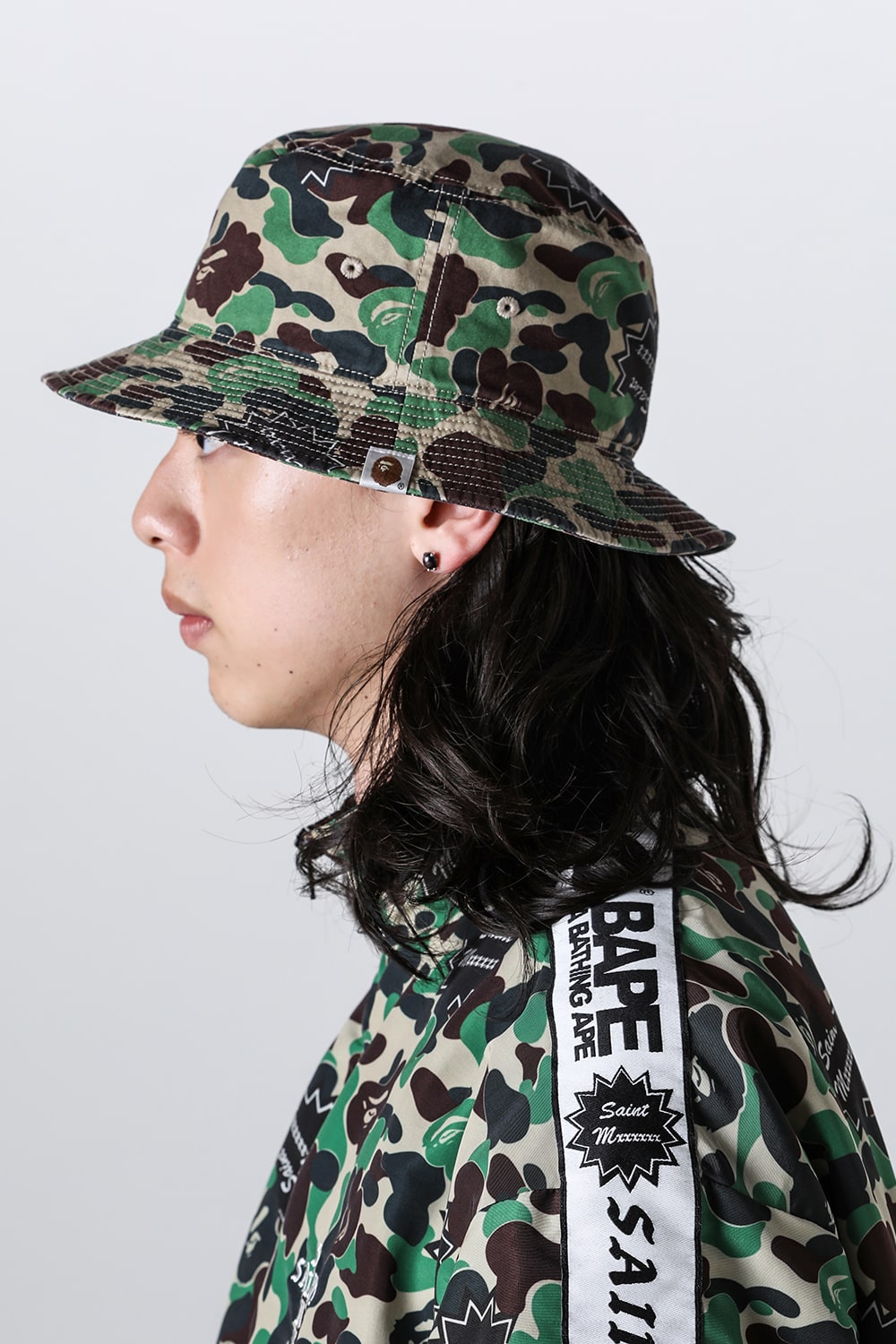 A BATHING APE® × SAINT Mxxxxxx Bucket Hat