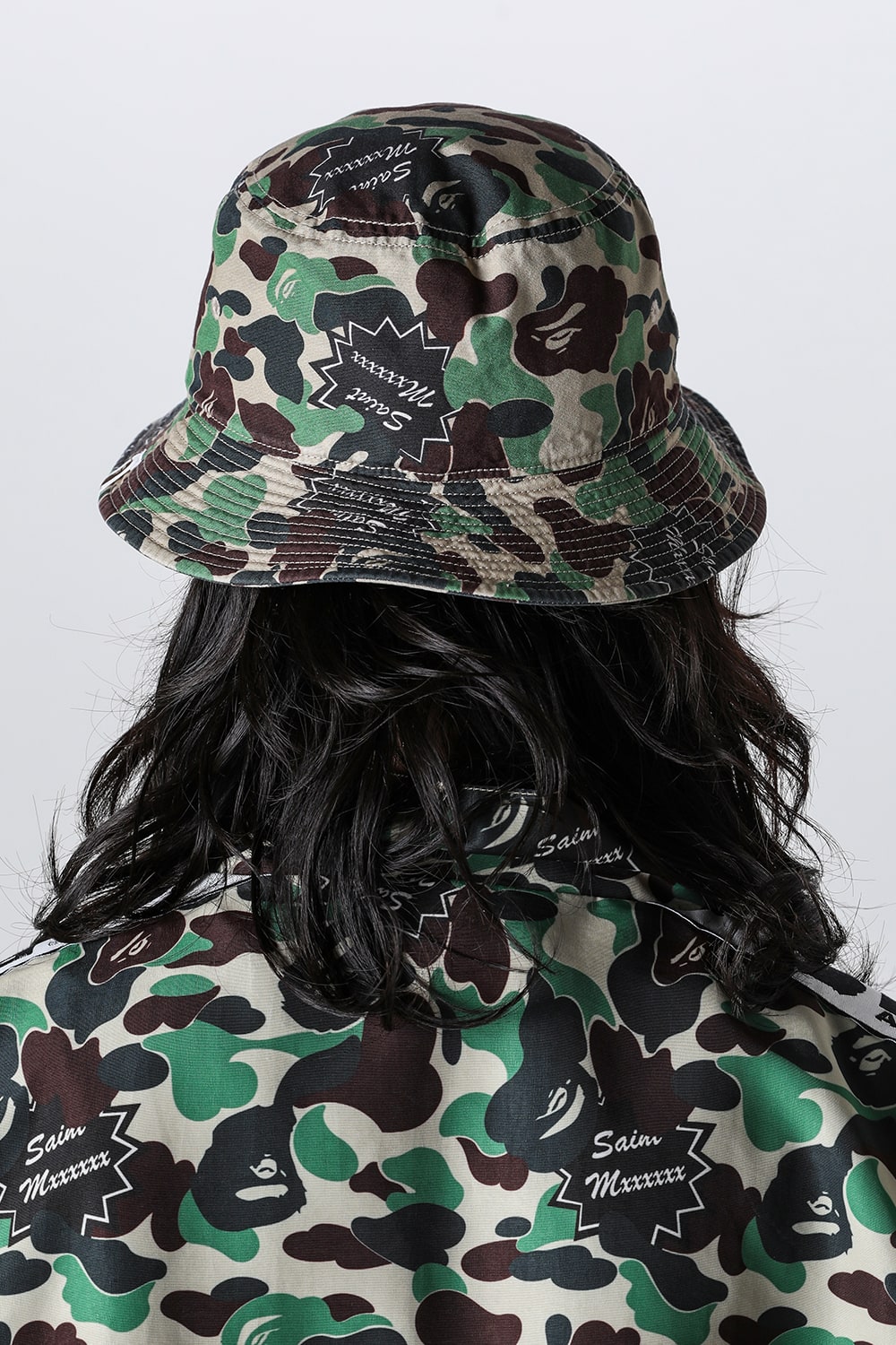 A BATHING APE® × SAINT Mxxxxxx Bucket Hat