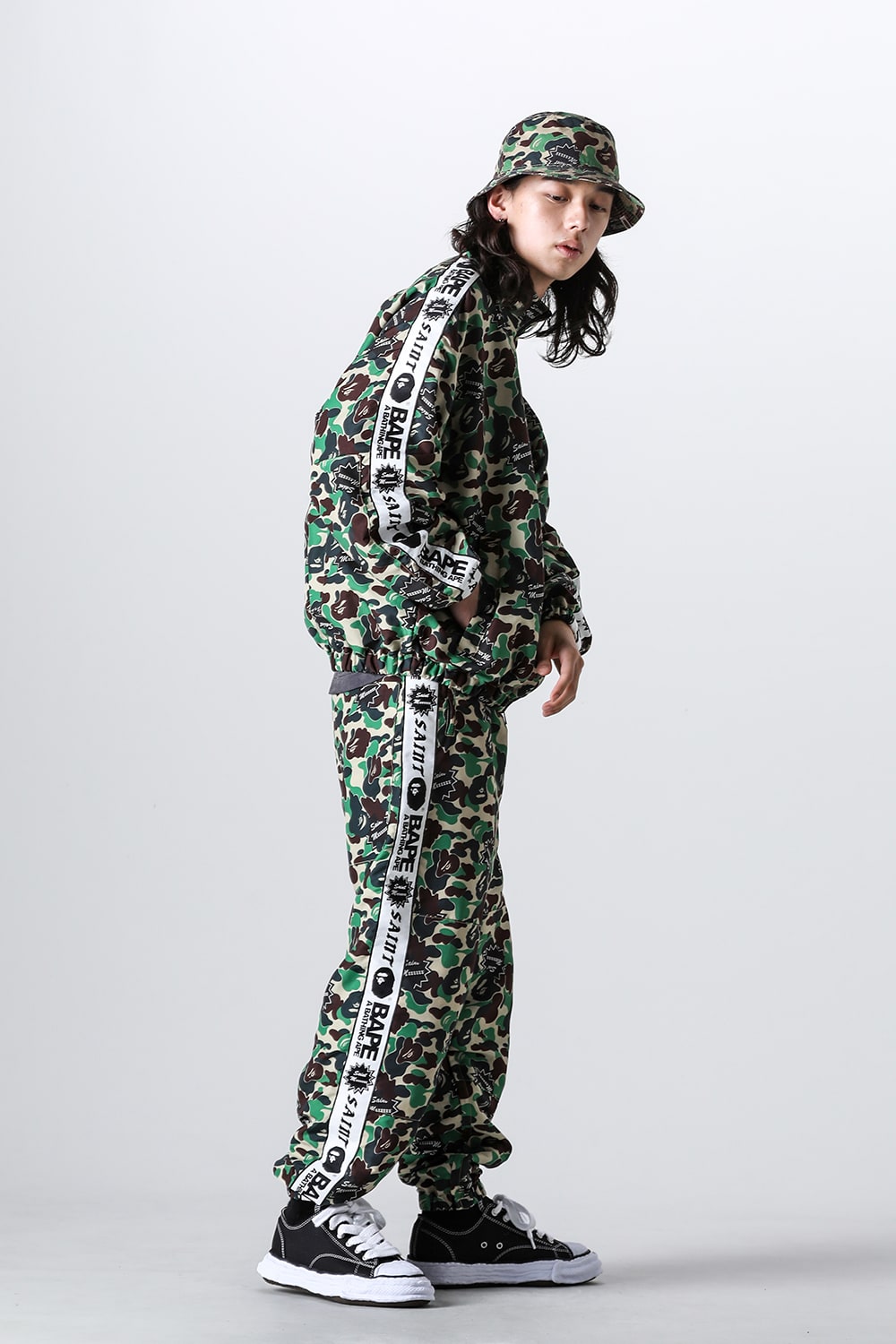 A BATHING APE® × SAINT Mxxxxxx STAPE Track Pants