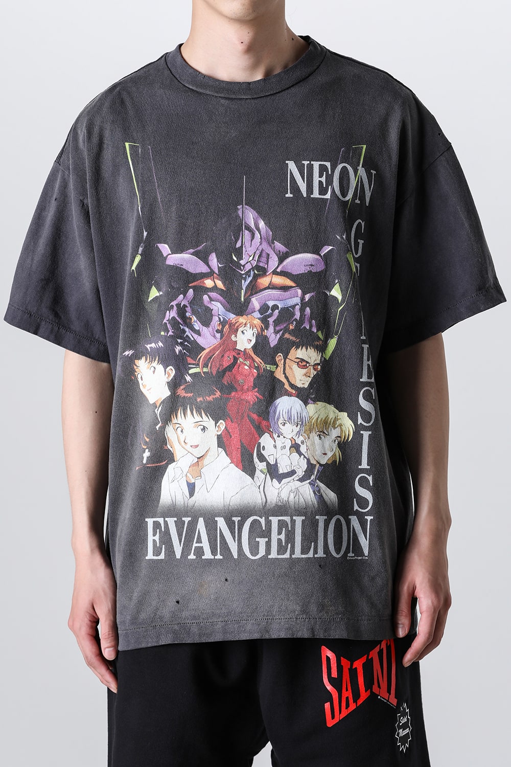 EVANGELION × SAINT Mxxxxxx NEON Short sleeve T-shirt