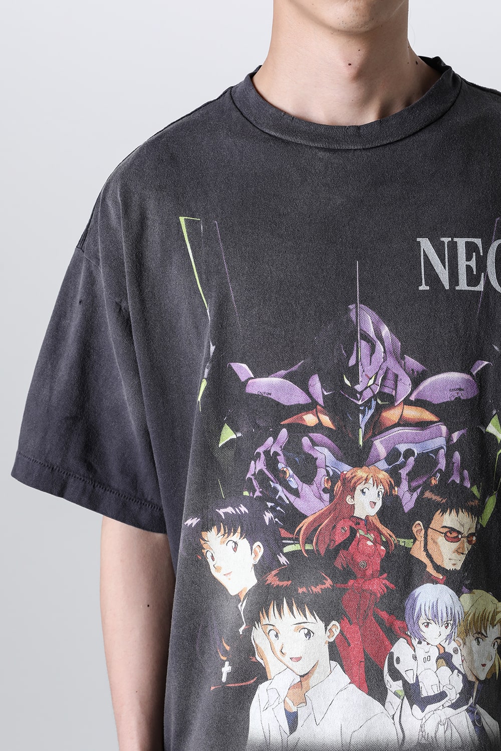 EVANGELION × SAINT Mxxxxxx NEON Short sleeve T-shirt