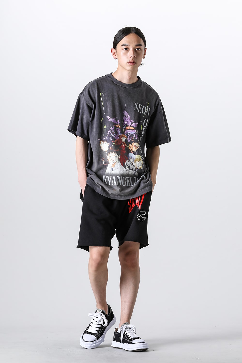 EVANGELION × SAINT Mxxxxxx NEON Short sleeve T-shirt