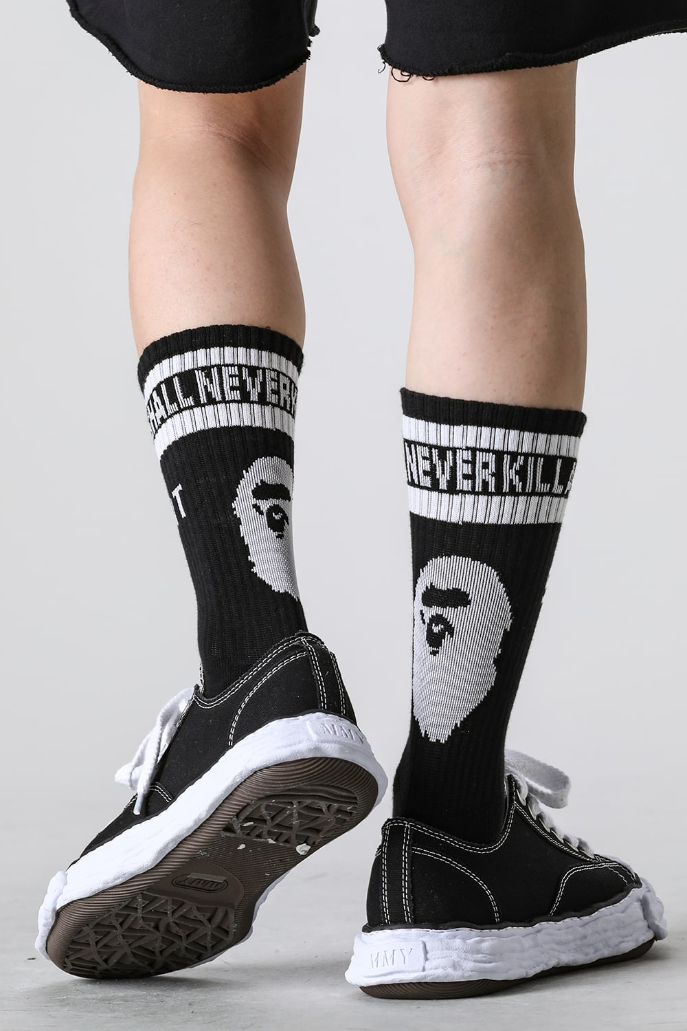 A BATHING APE® × SAINT Mxxxxxx Socks Black