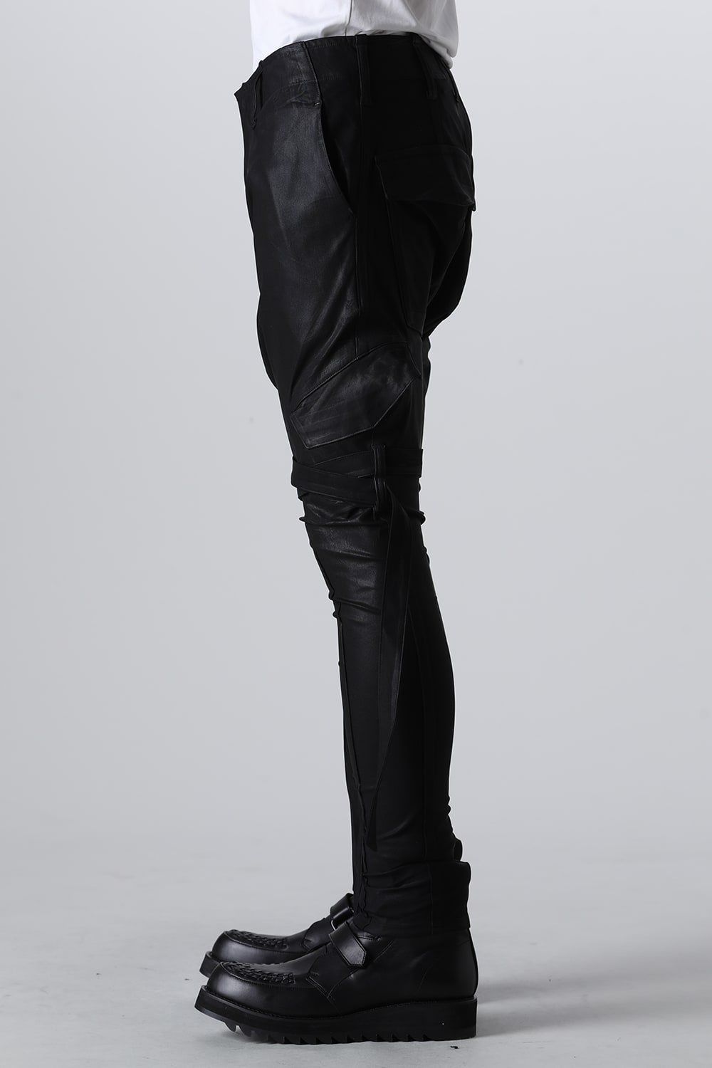 Coating High Tension Jersey Belted Sarouel Pants