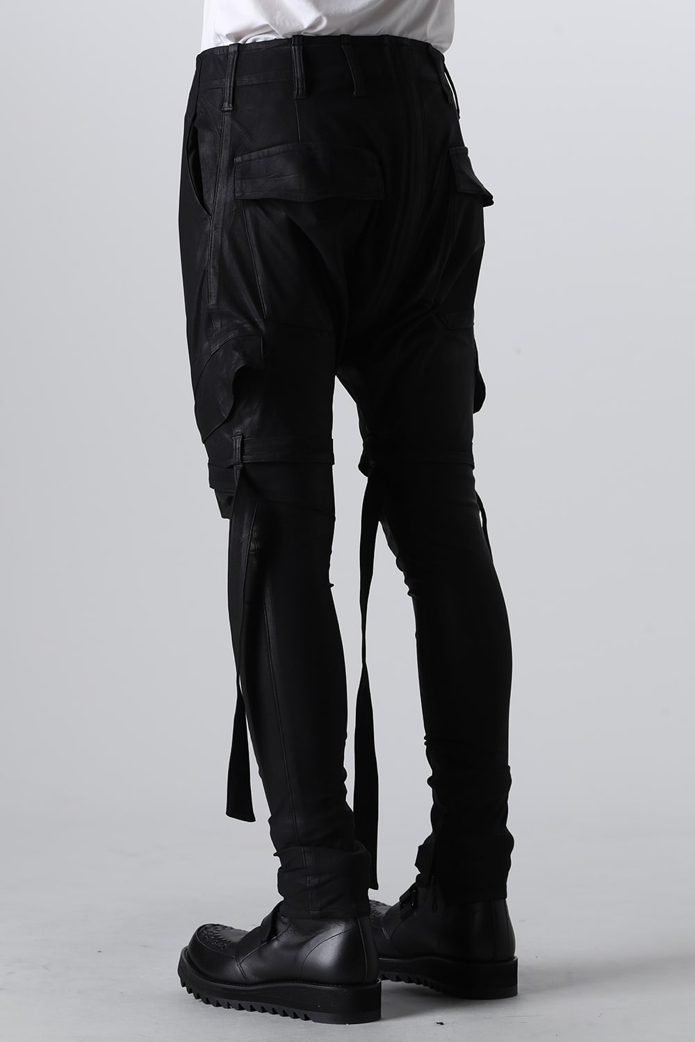 Coating High Tension Jersey Belted Sarouel Pants