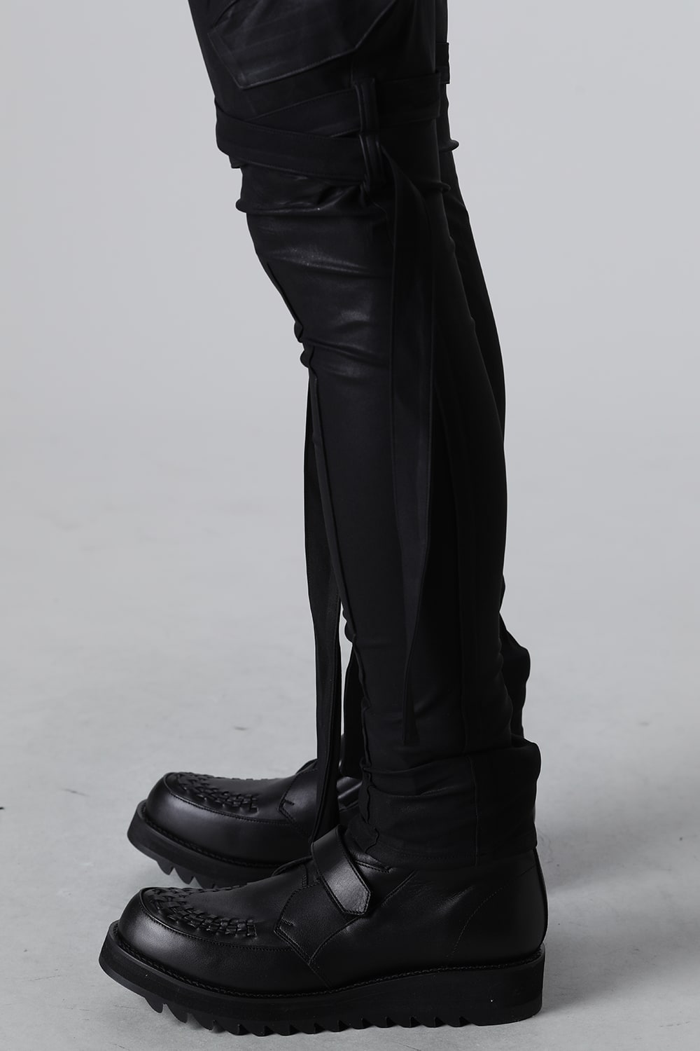 Coating High Tension Jersey Belted Sarouel Pants