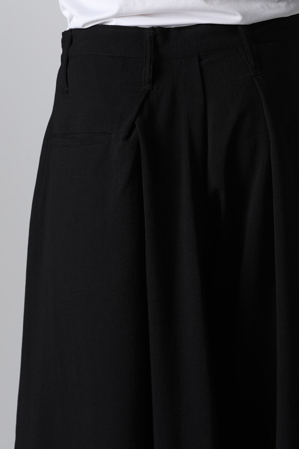 Voile Skirt Wide Tuck Slacks