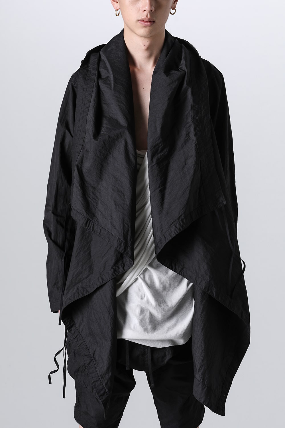 Cotton/Nylon Gabadine Drape Coat