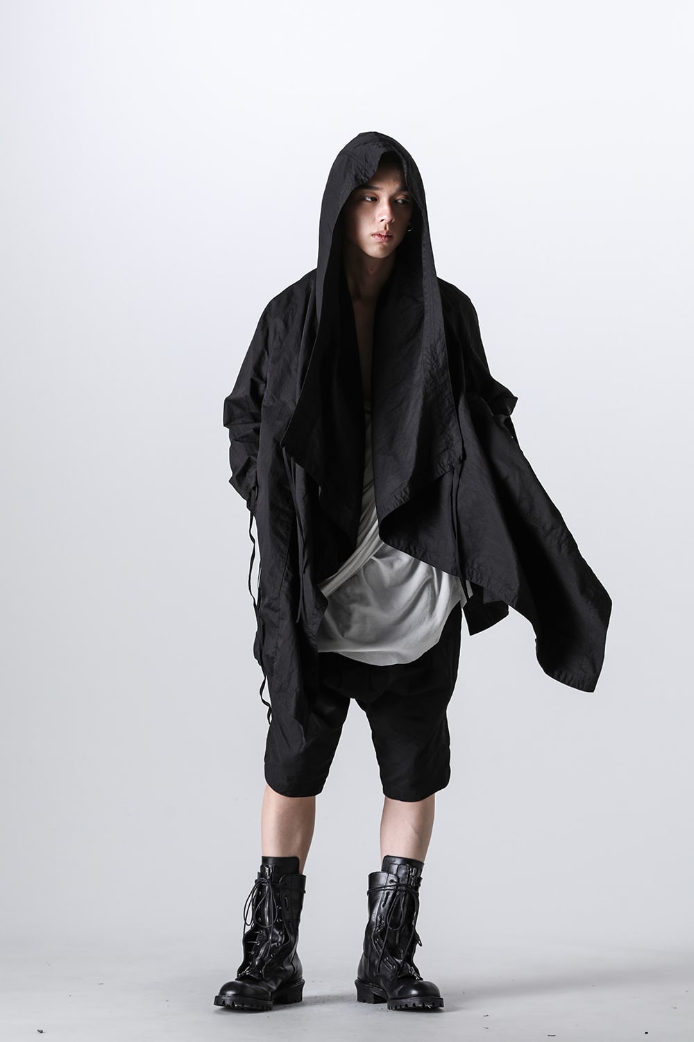 Cotton/Nylon Gabadine Drape Coat