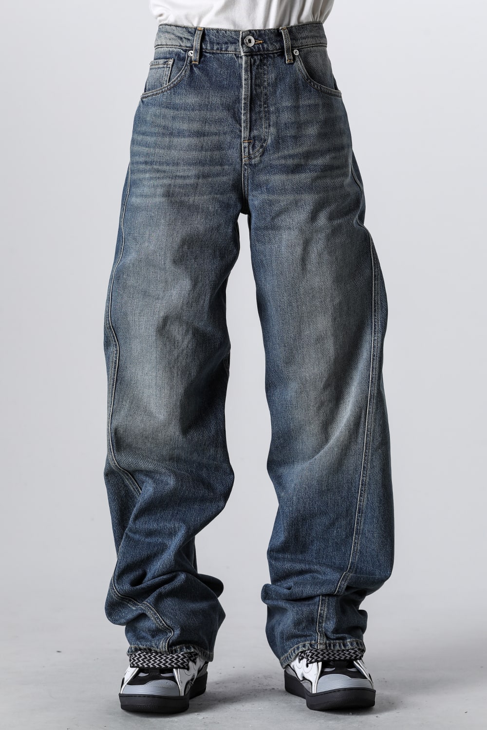 Baggy Twisted Denim Pants