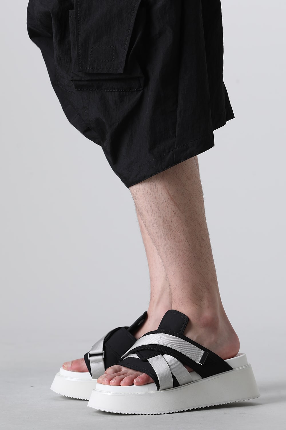 Velcro Sandal Black/White