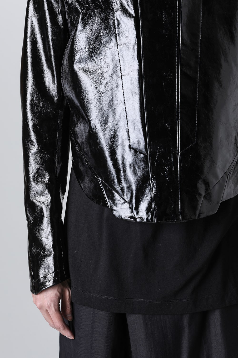 Lamb Skin Seamed Blouson