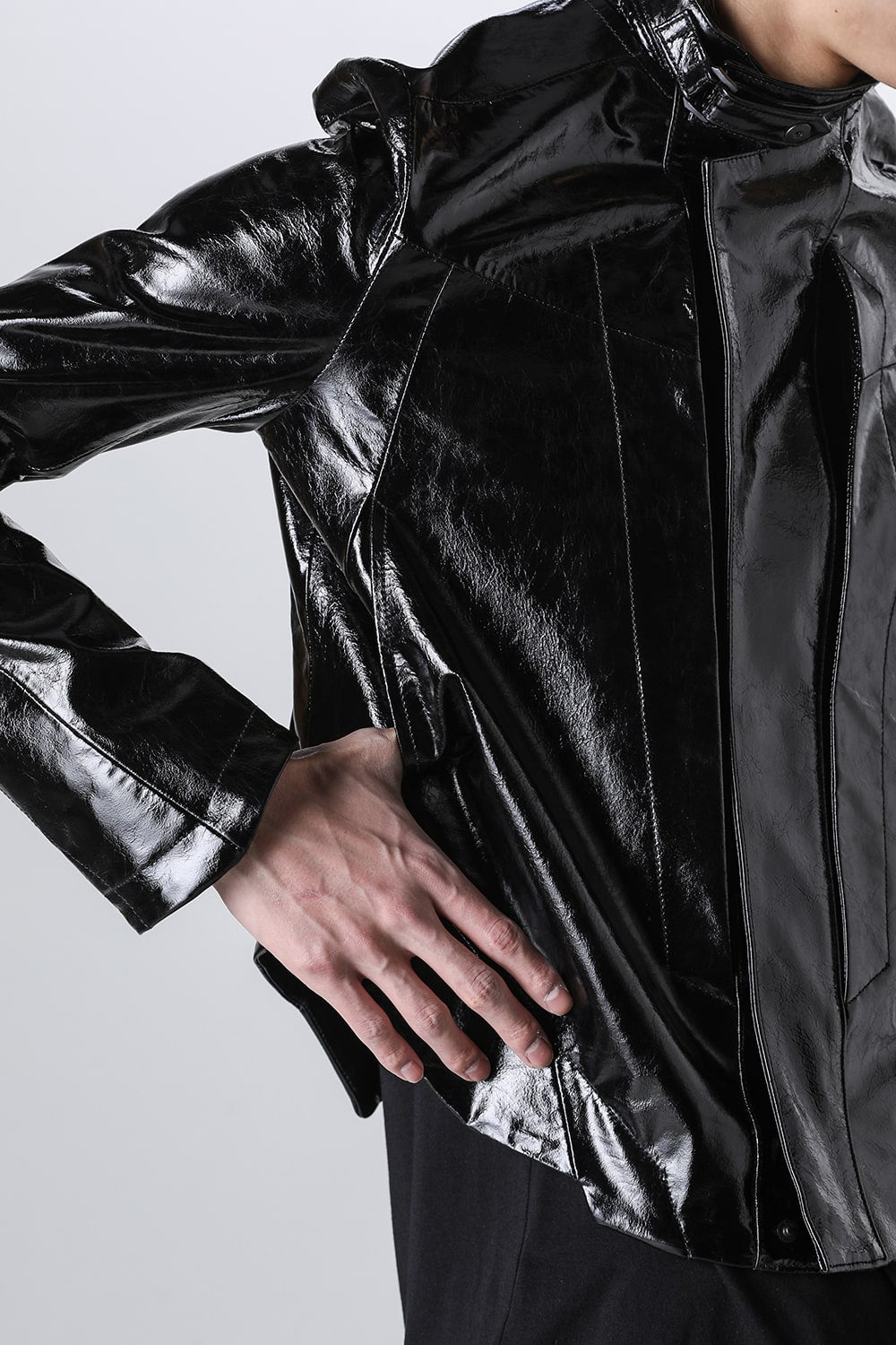 Lamb Skin Seamed Blouson