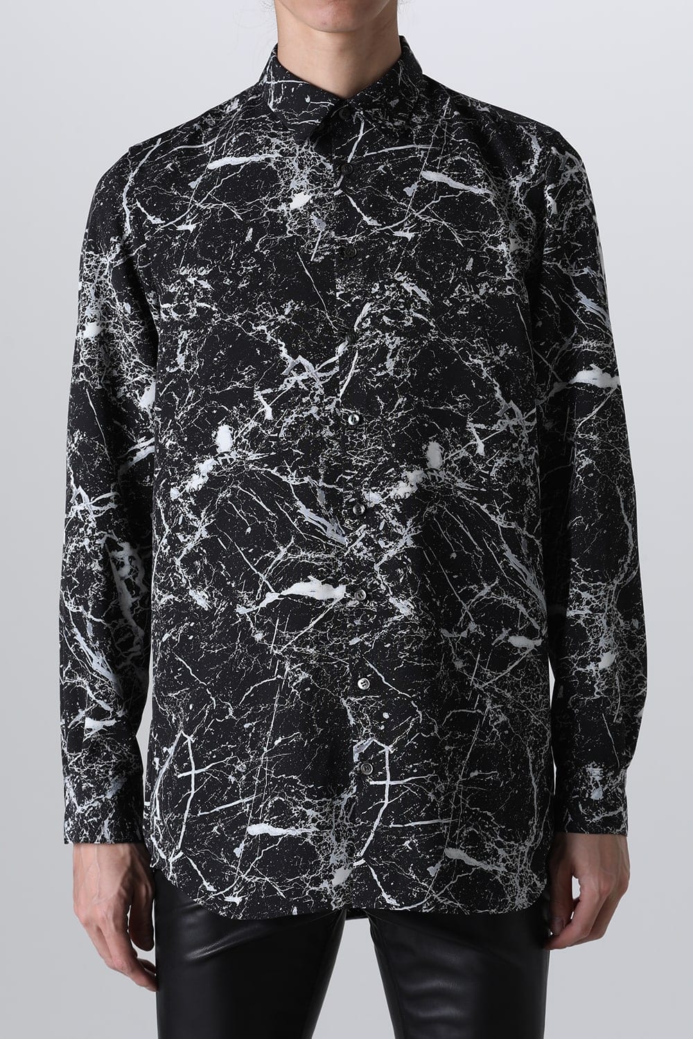 Painted Peach Faille Regular Shirt Black