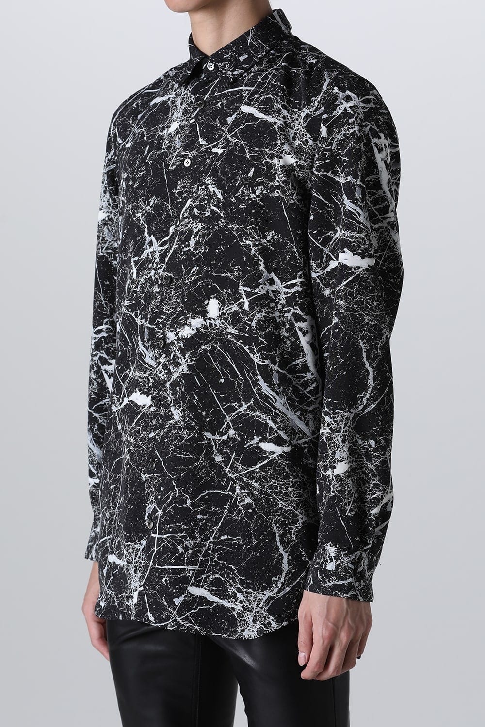 Painted Peach Faille Regular Shirt Black