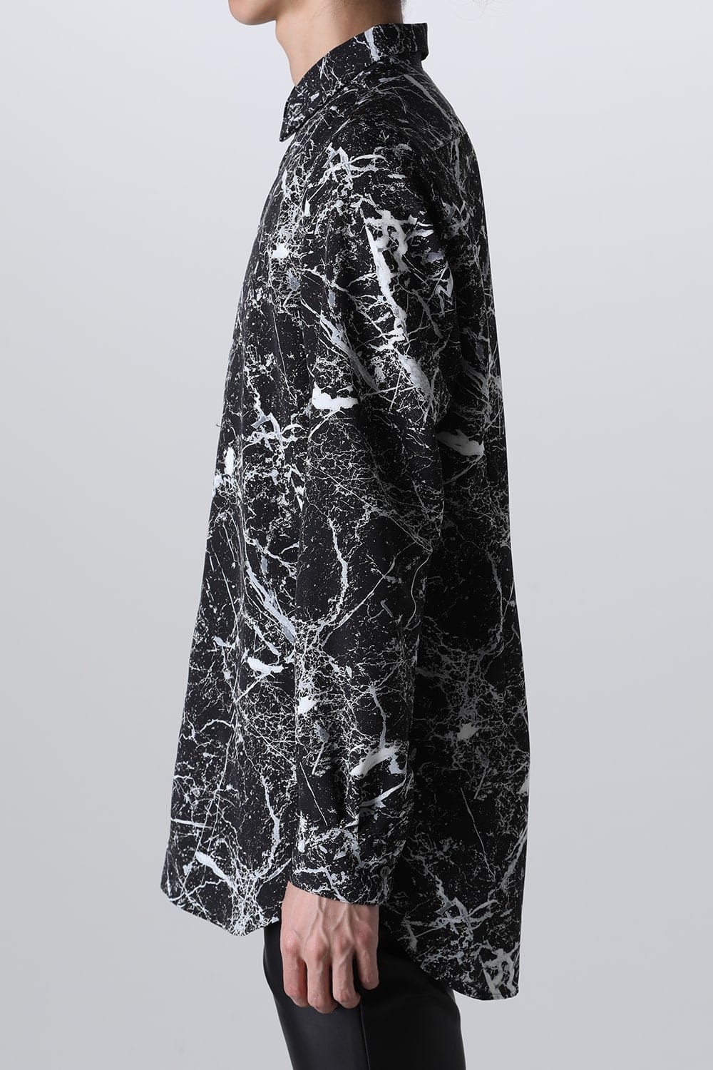 Painted Peach Faille Regular Shirt Black