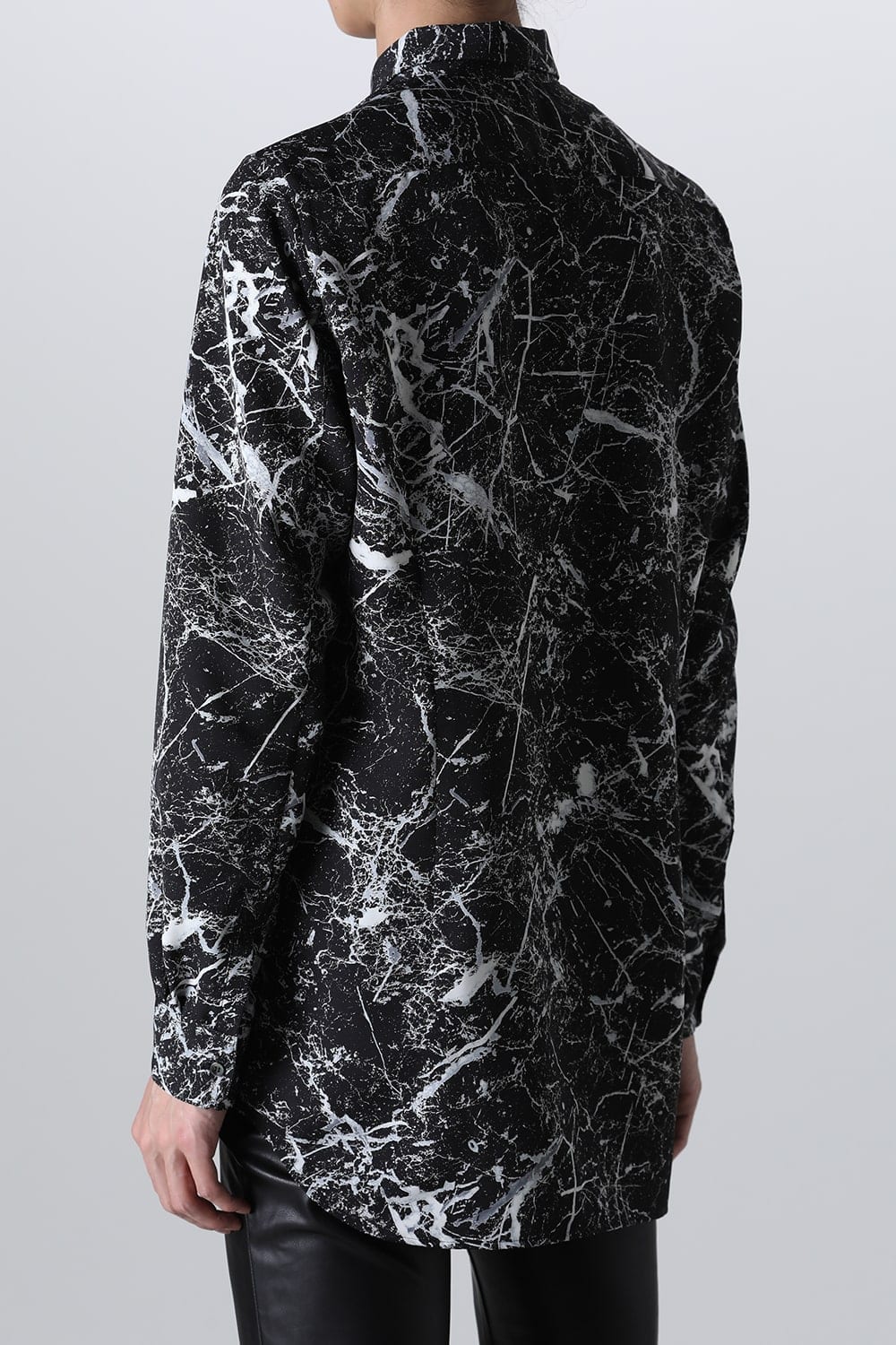 Painted Peach Faille Regular Shirt Black