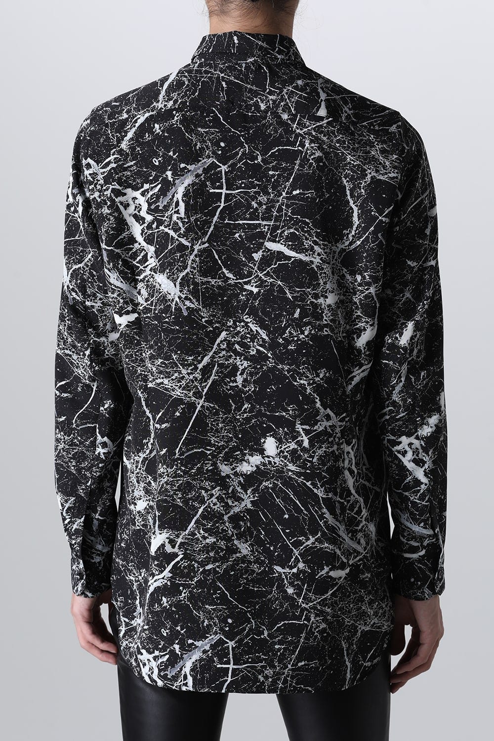 Painted Peach Faille Regular Shirt Black