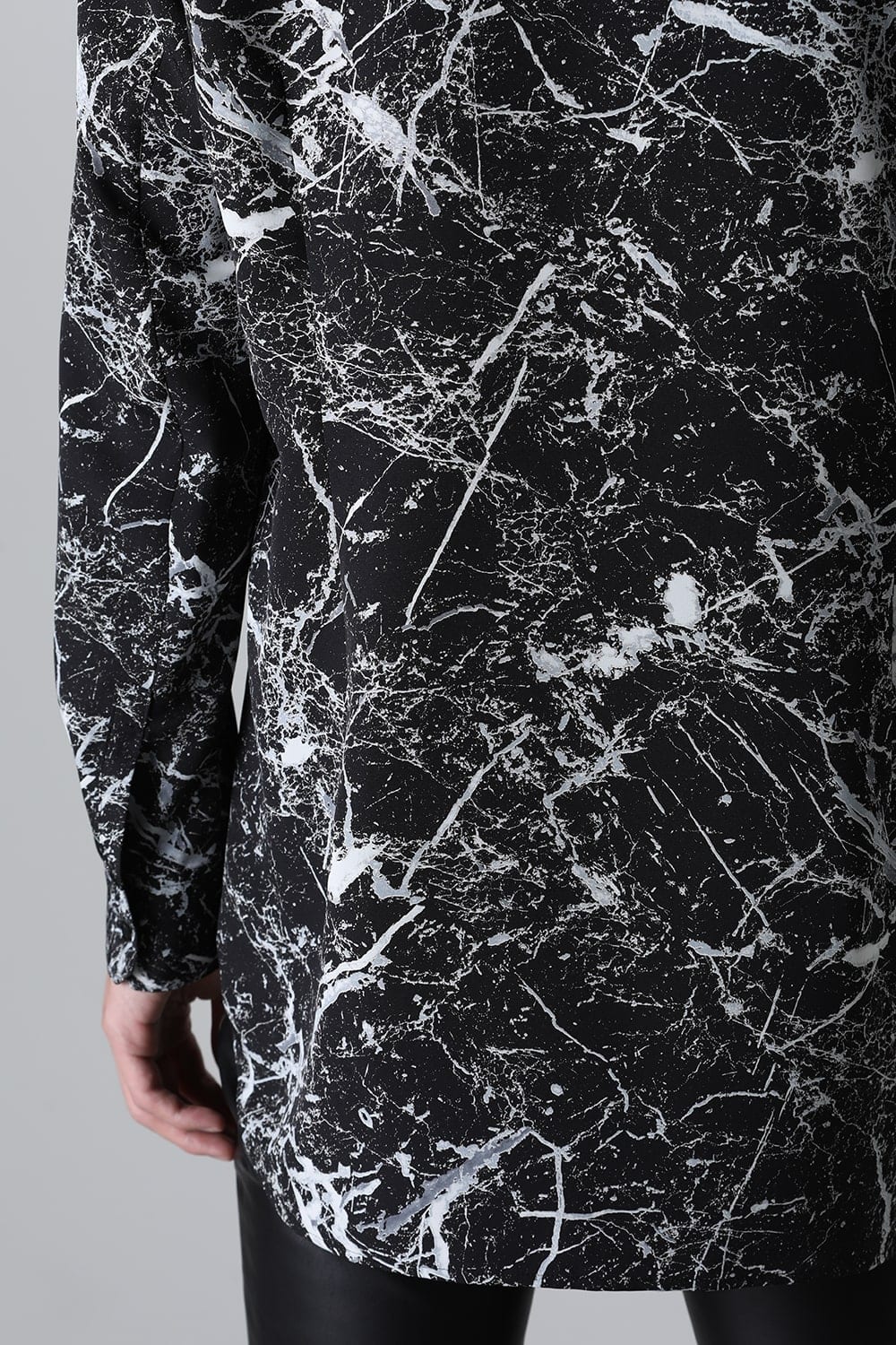 Painted Peach Faille Regular Shirt Black