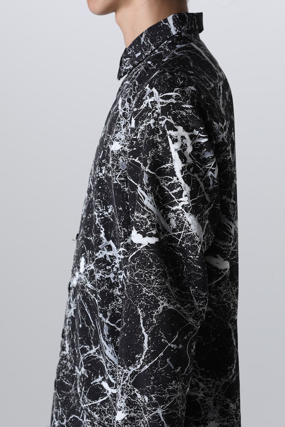 Painted Peach Faille Regular Shirt Black