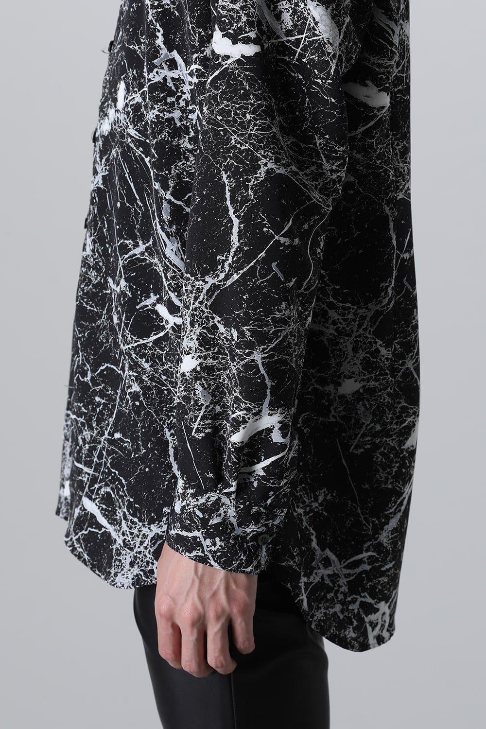 Painted Peach Faille Regular Shirt Black