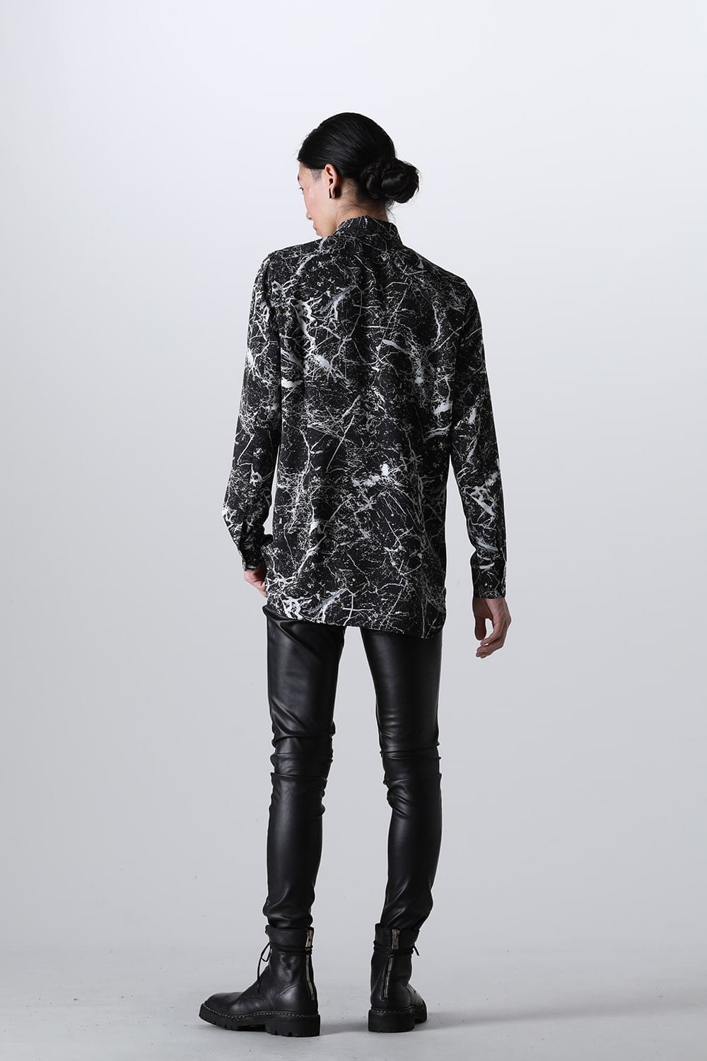 Painted Peach Faille Regular Shirt Black