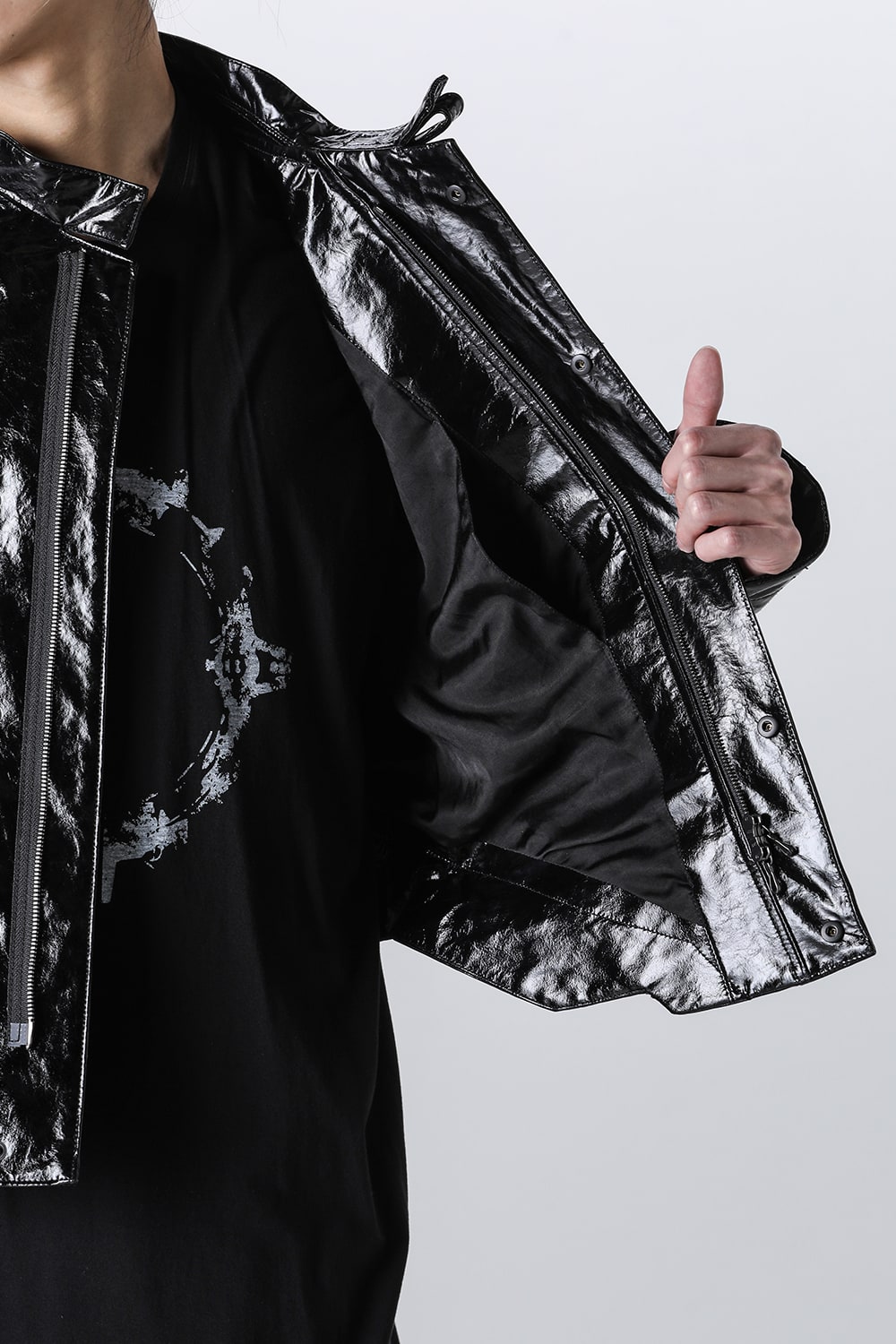 Lamb Skin Seamed Blouson