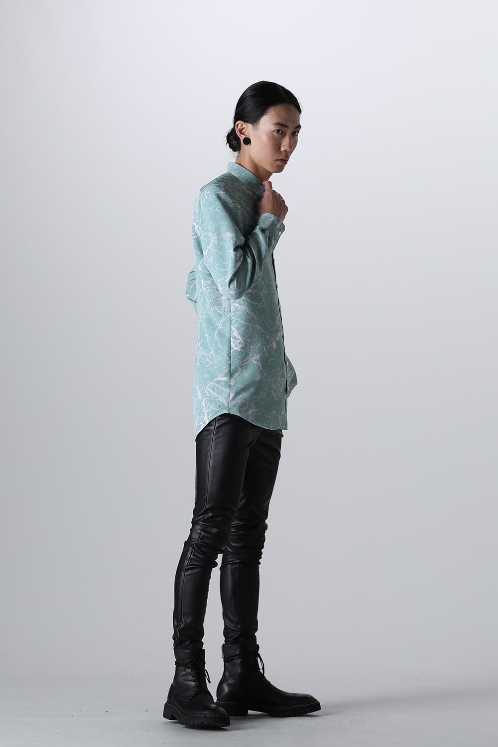 Painted Peach Faille Regular Shirt Pale Blue