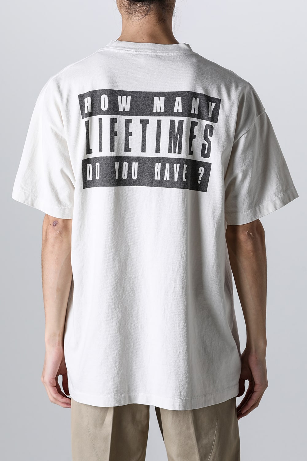 DENIM TEARS × SAINT Mxxxxxx LIVES CREW Short sleeve T-shirt