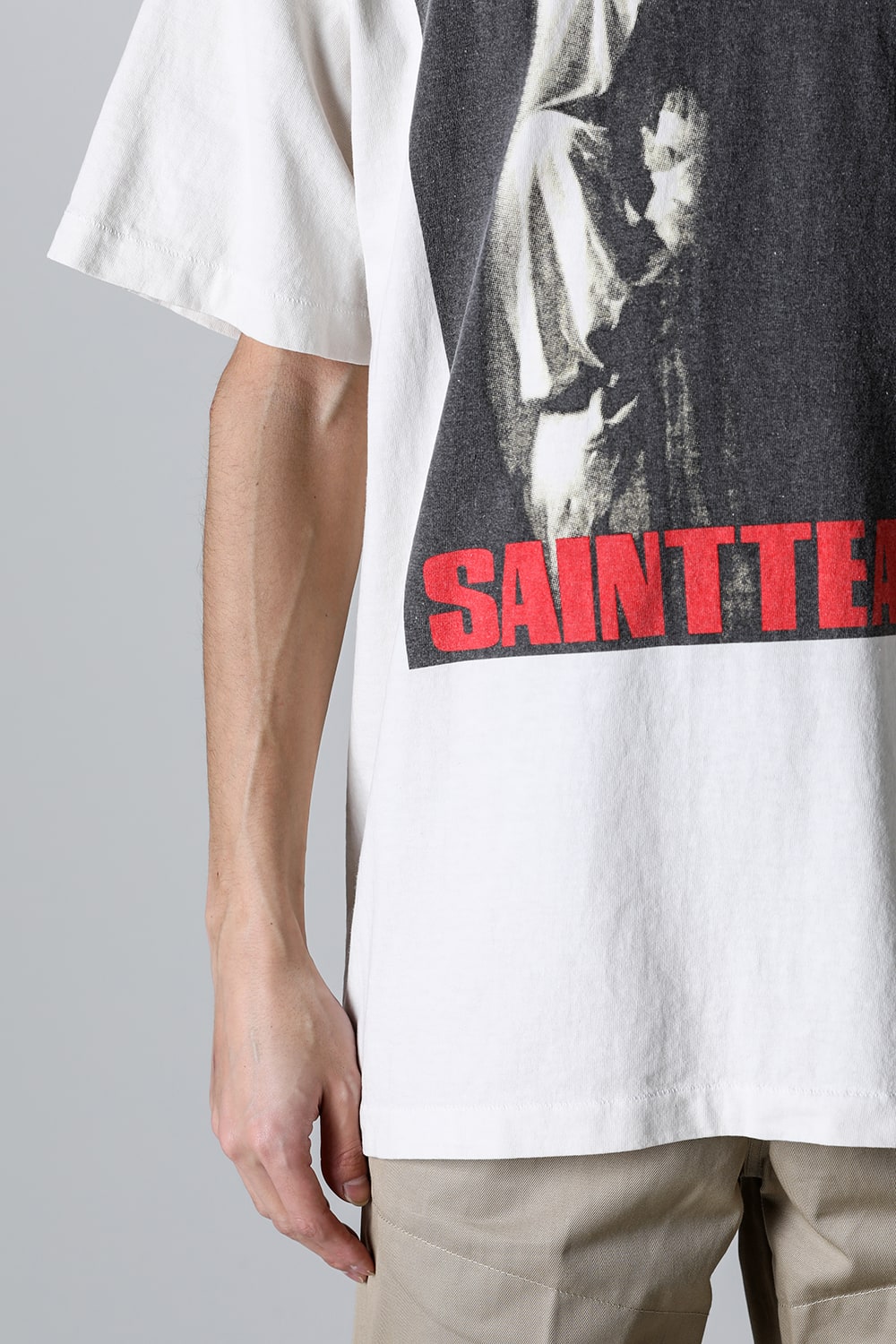 DENIM TEARS × SAINT Mxxxxxx LIVES CREW Short sleeve T-shirt