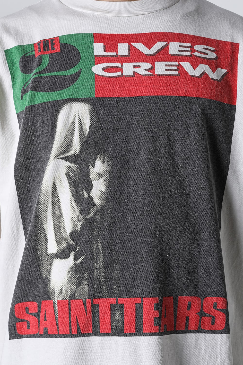 DENIM TEARS × SAINT Mxxxxxx LIVES CREW Short sleeve T-shirt