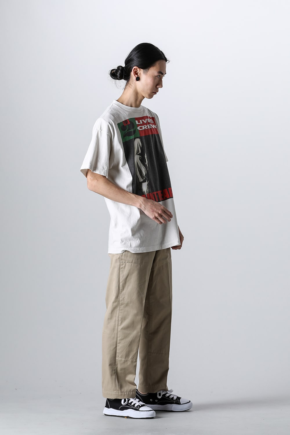 DENIM TEARS × SAINT Mxxxxxx LIVES CREW Short sleeve T-shirt