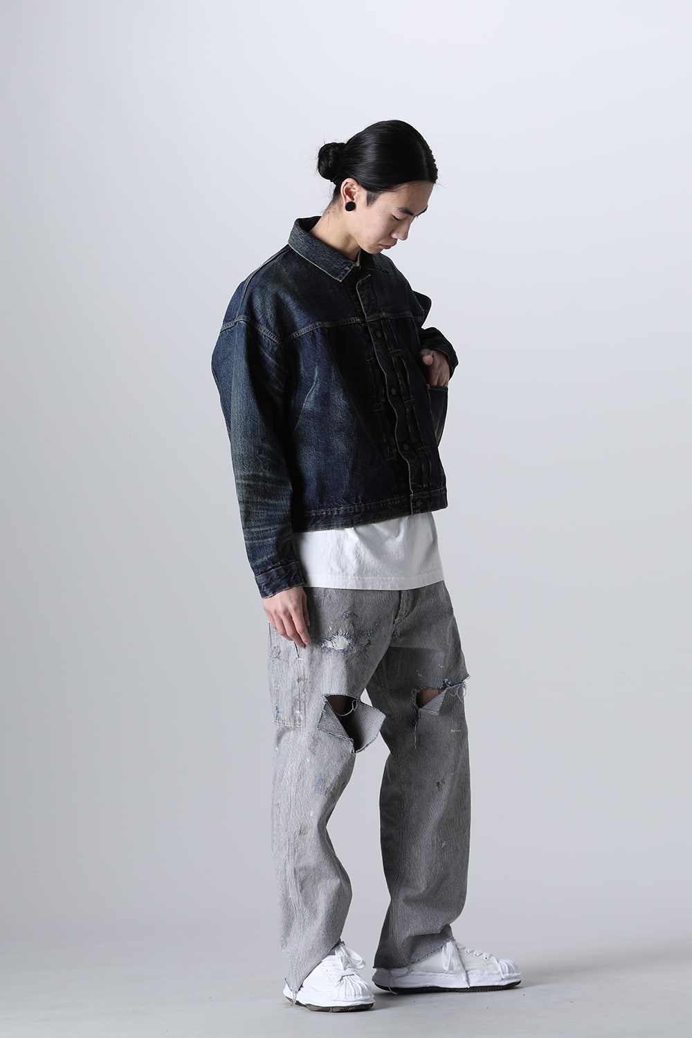 Hickory Stripe Denim Pants