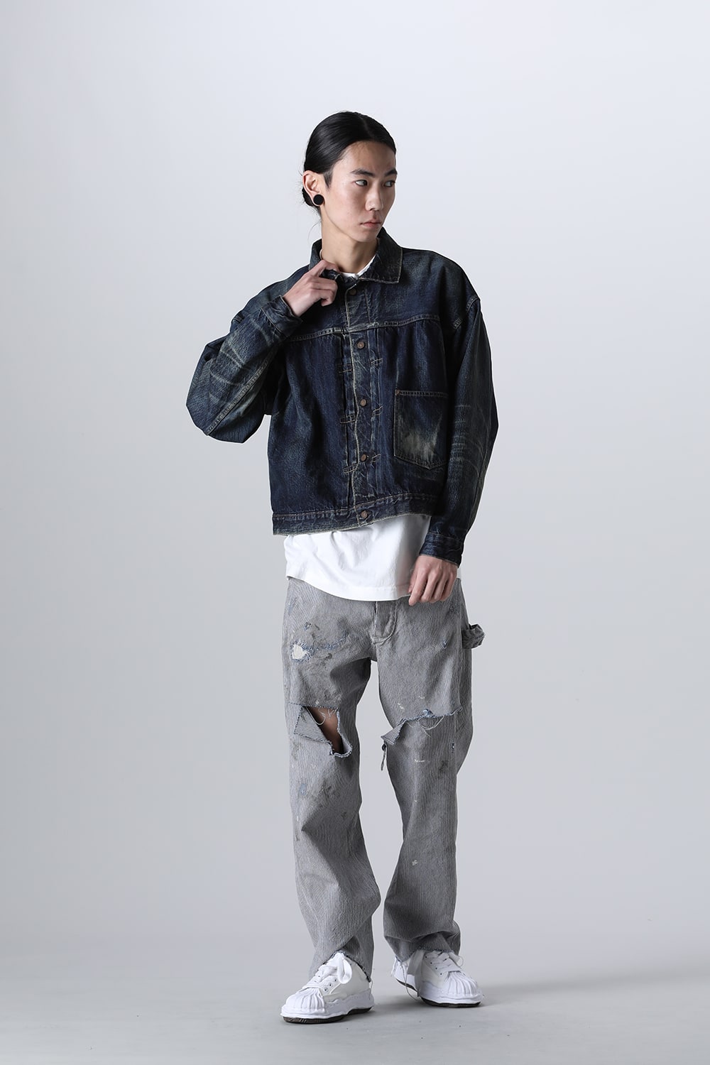 Hickory Stripe Denim Pants