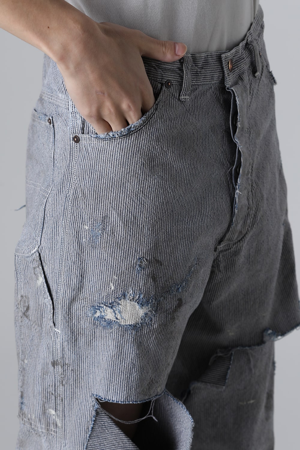 Hickory Stripe Denim Pants