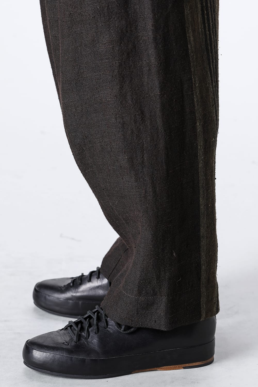 Front Pleats Half Drawstring Trousers