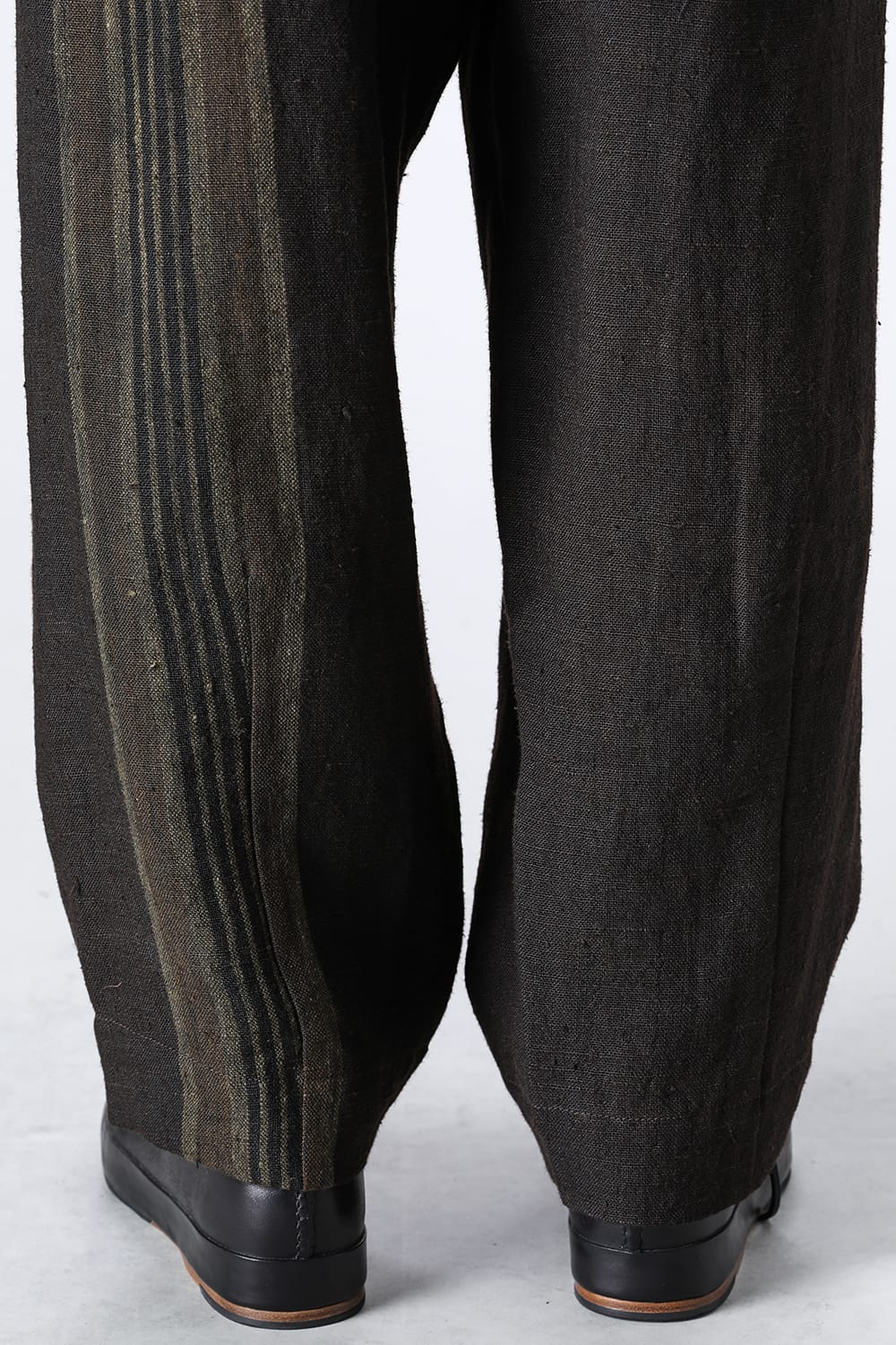 Front Pleats Half Drawstring Trousers