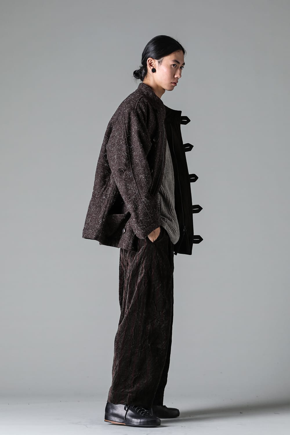 Pleated Drop Crotch Trousers