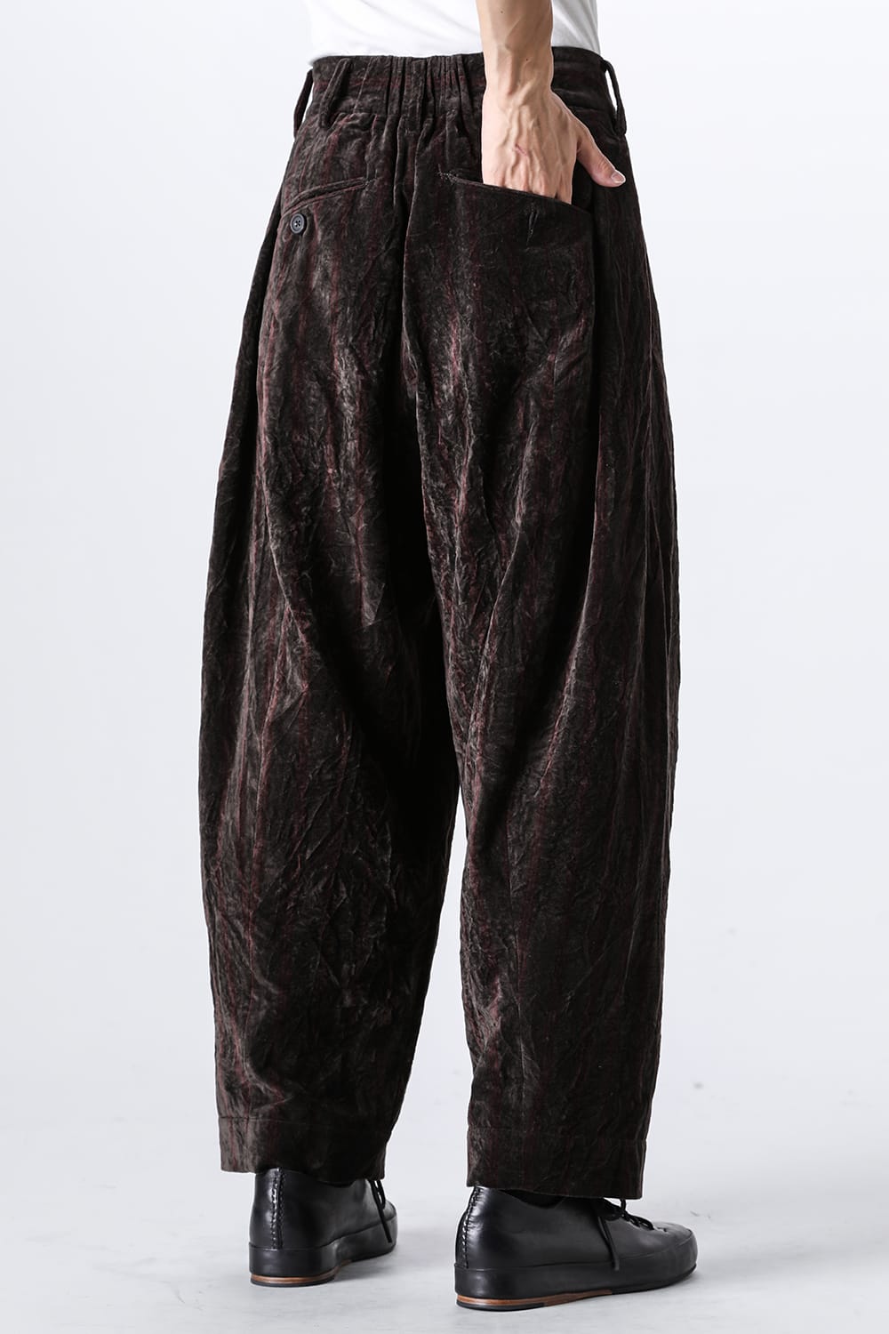 Pleated Drop Crotch Trousers